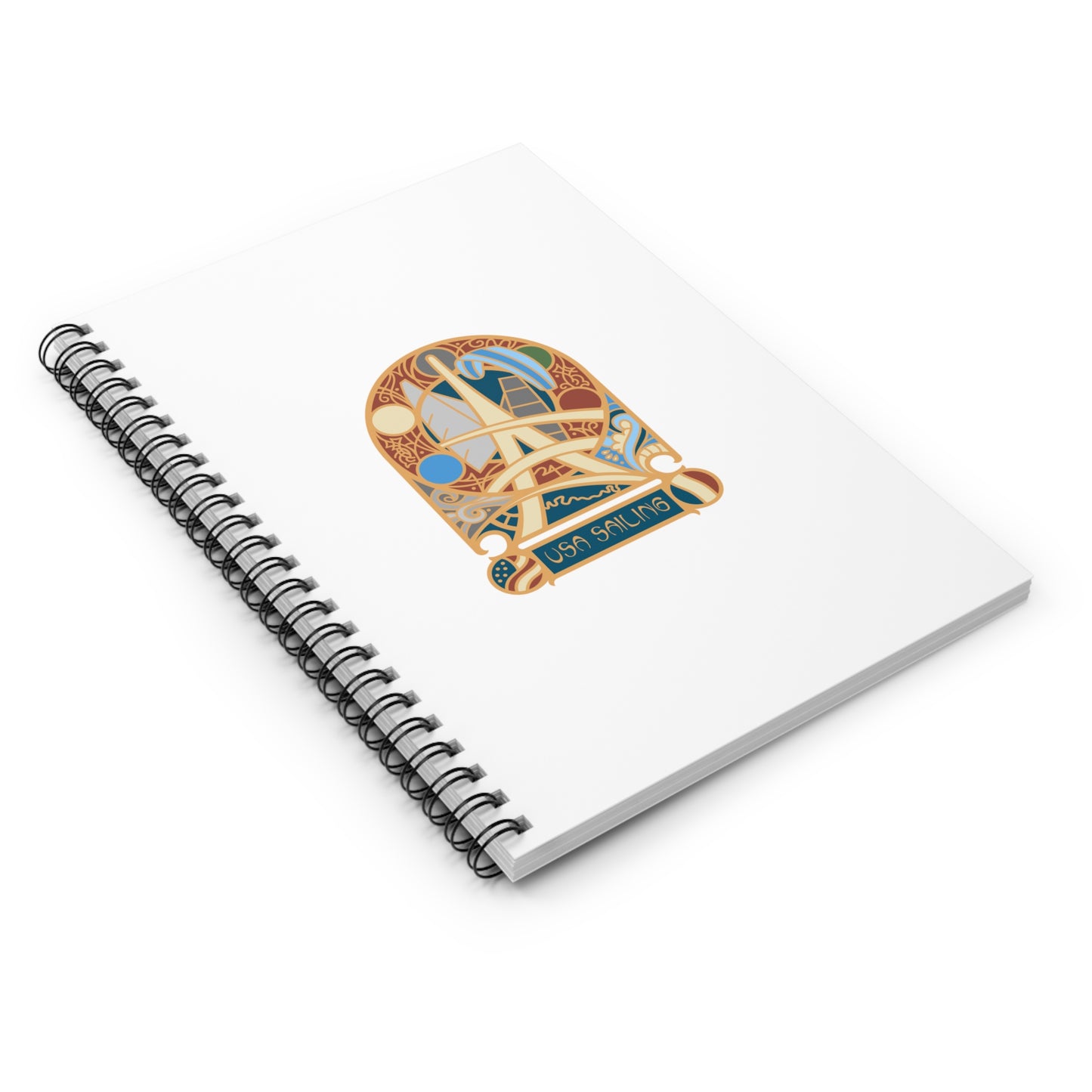 Spiral Notebook - Ruled Line (Pin Design)