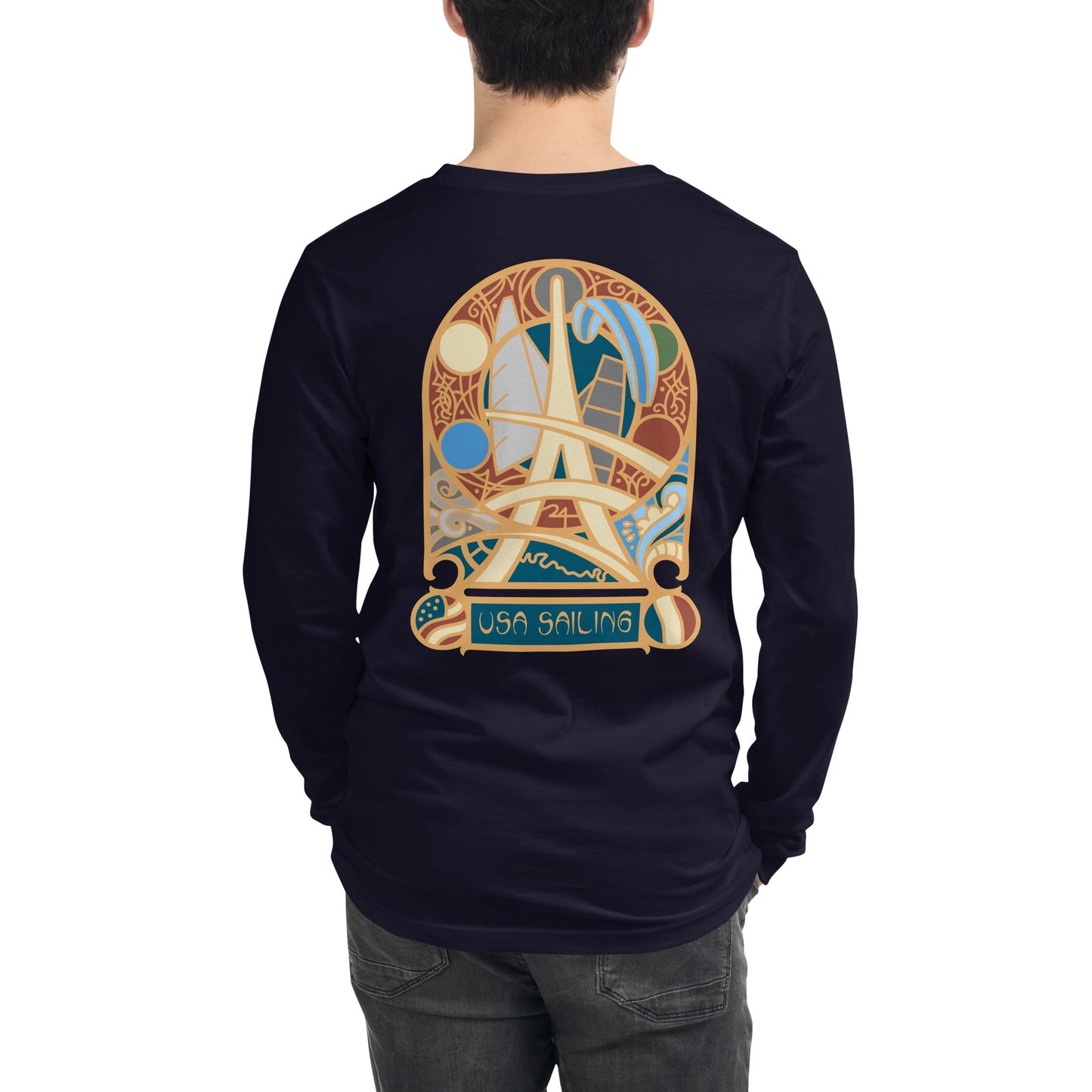 Unisex Long Sleeve Graphic Tee (Pin Design)